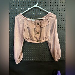 Women's Pink Off-Shoulder Top